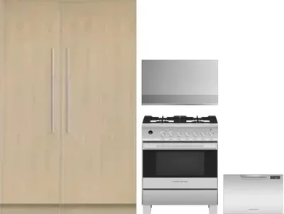 5 Piece Package Includes Refrigerator, Freezer, Range, Hood And Dishwasher